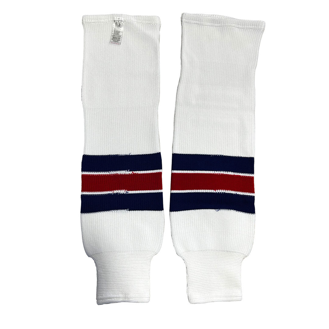 Nike - Chaussettes de hockey en tricot d'occasion Team USA (blanc/rouge/bleu)
